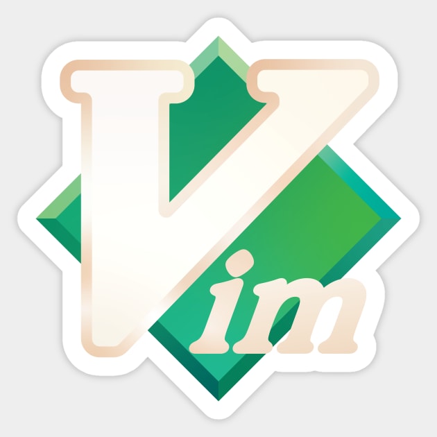 Vim Logo Redesign Sticker by nerd_crafter